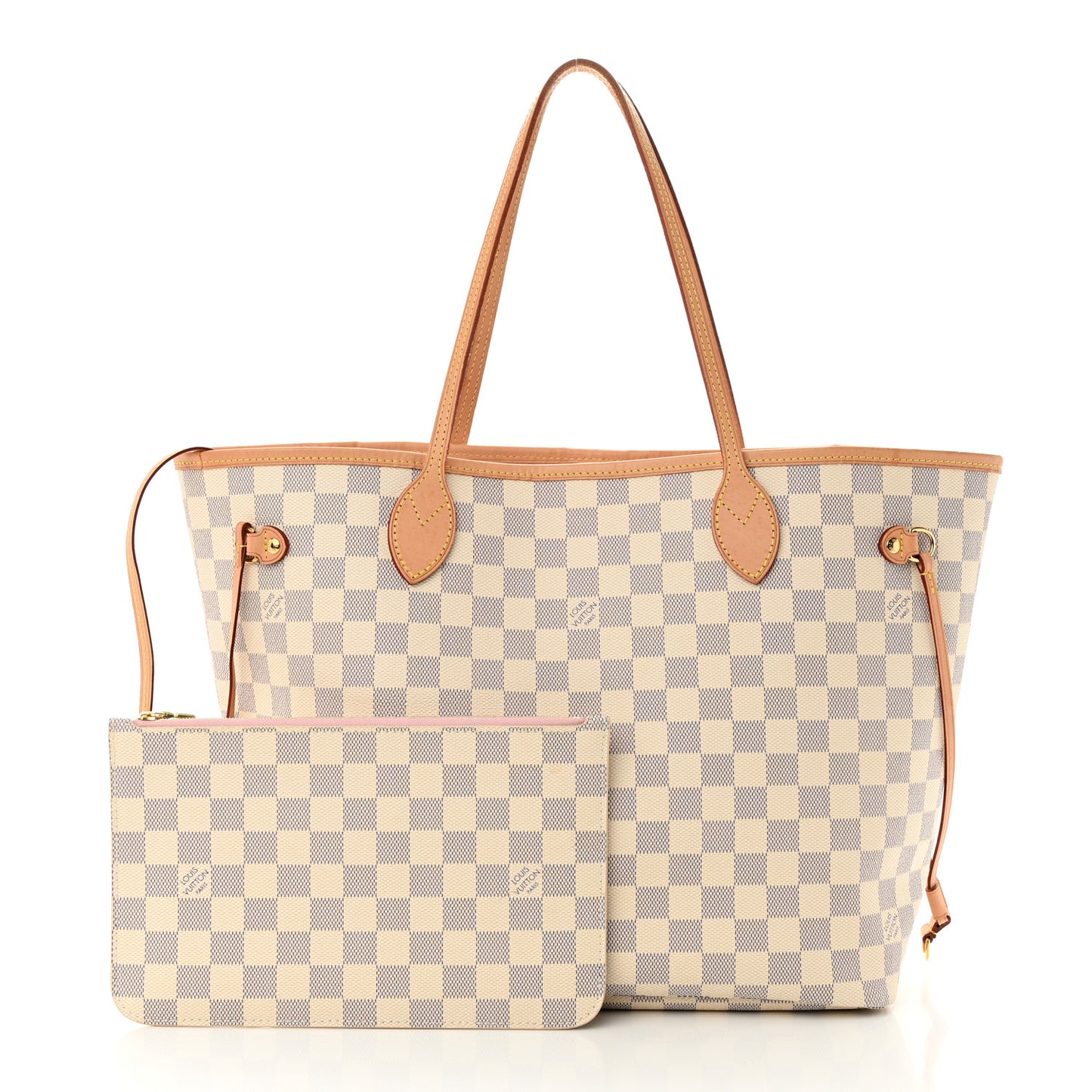 Damier Azur Neo Neverfull MM Rose Ballerine
