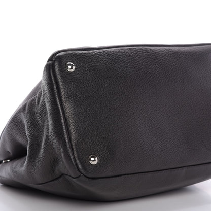 Prada Cervo Deerskin Shopping Tote Black 7 of 10