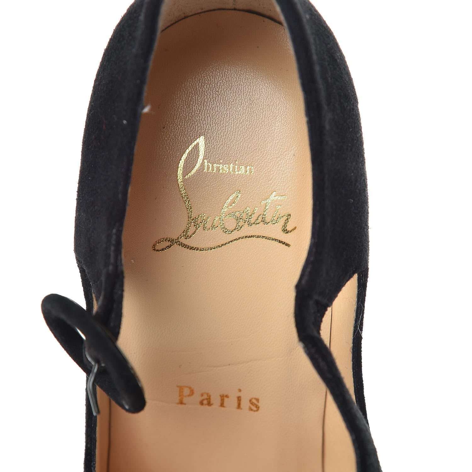 Christian Louboutin Veau Velours Miss Ellen 100 Pumps 36 Black 7 of 9