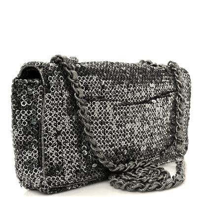 Chanel Sequin East West Flap Dark Silver 3 of 11