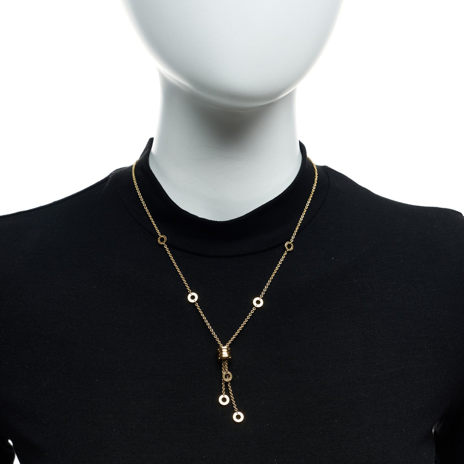 Bulgari 18K Yellow Gold B.Zero1 Lavalier Necklace 2 of 9