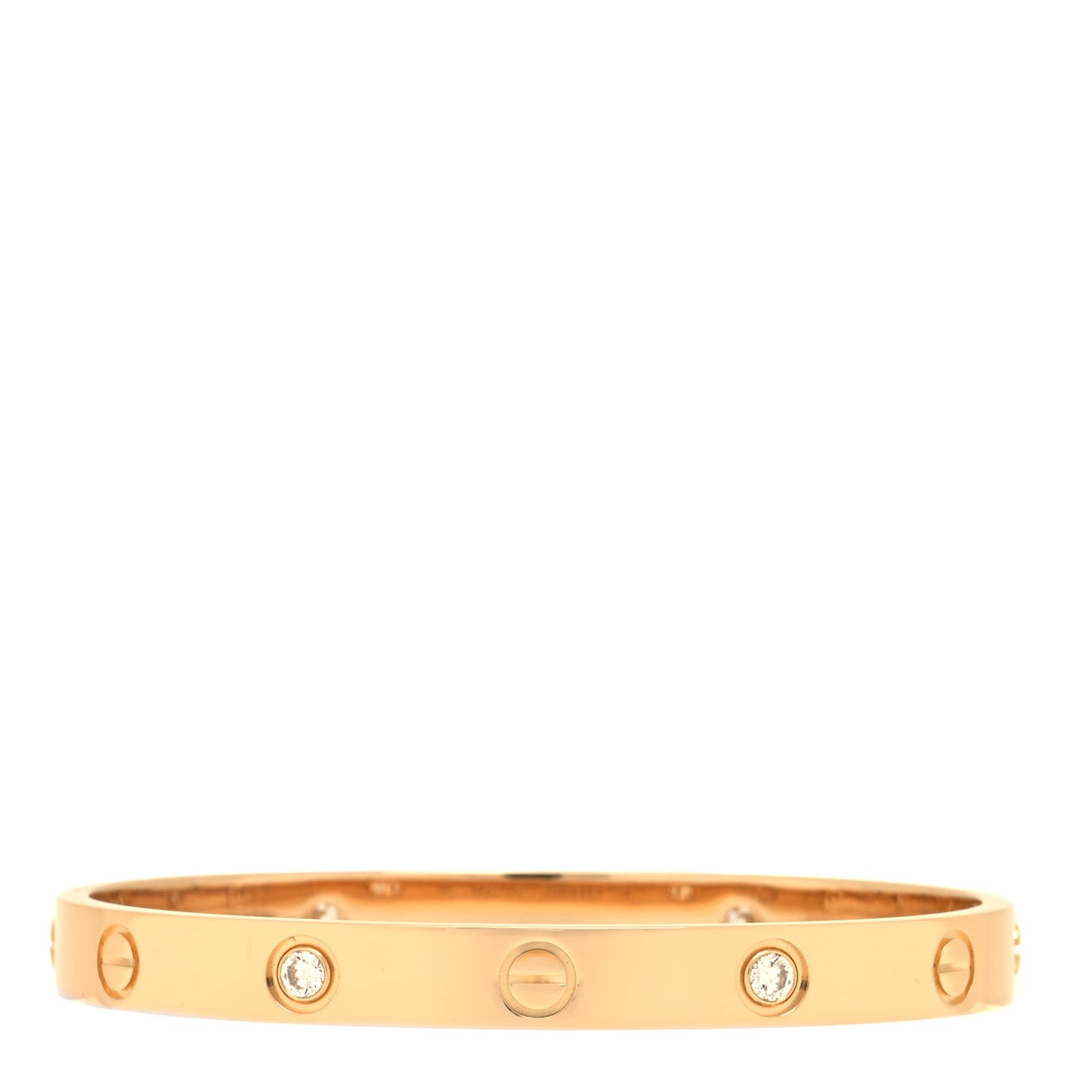 18K Yellow Gold 4 Diamond LOVE Bracelet 16