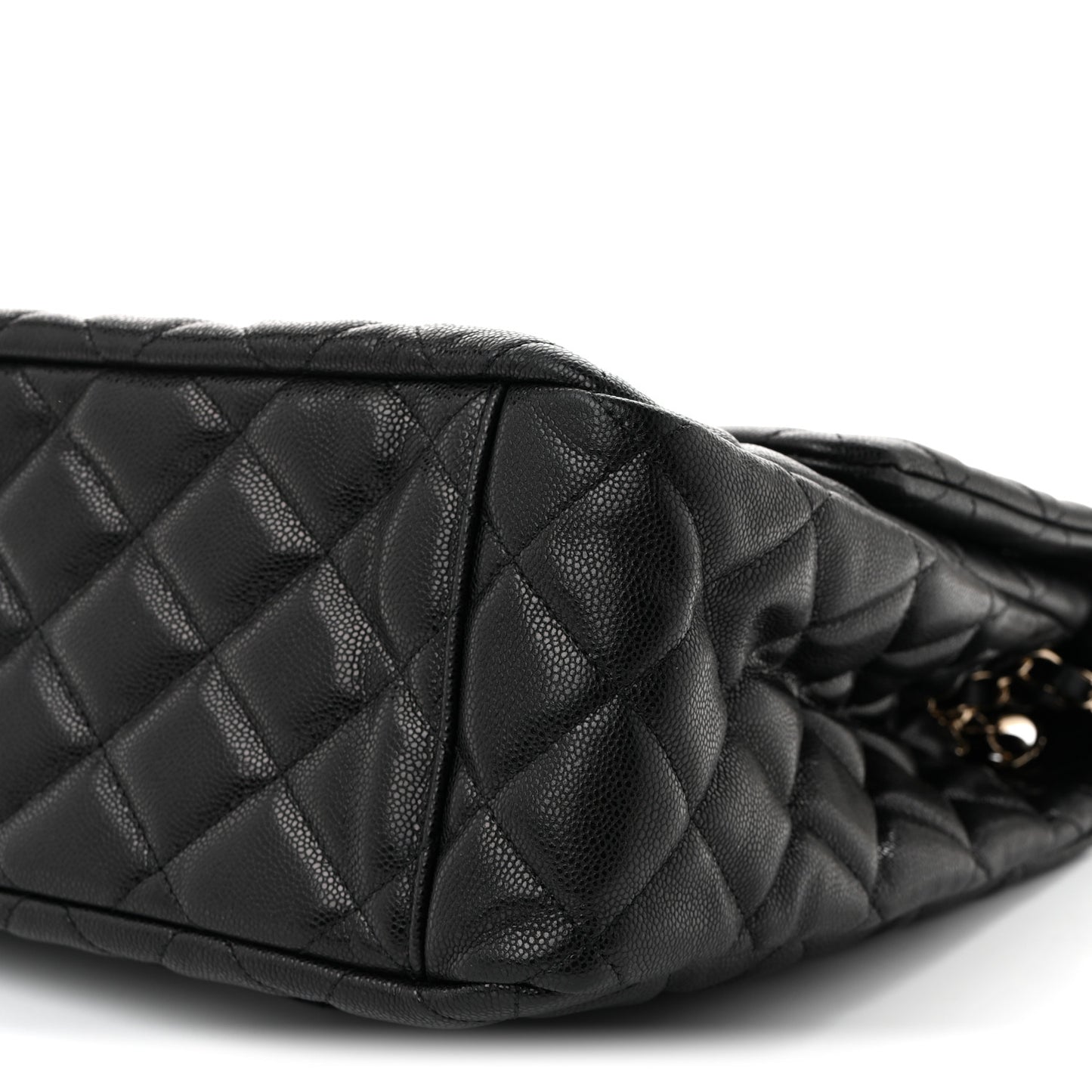 Caviar Quilted XXL Travel Flap Bag Black