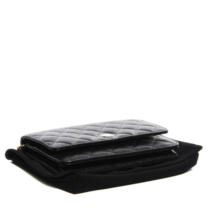 Chanel Caviar Quilted Wallet On Chain WOC Black 4 of 9