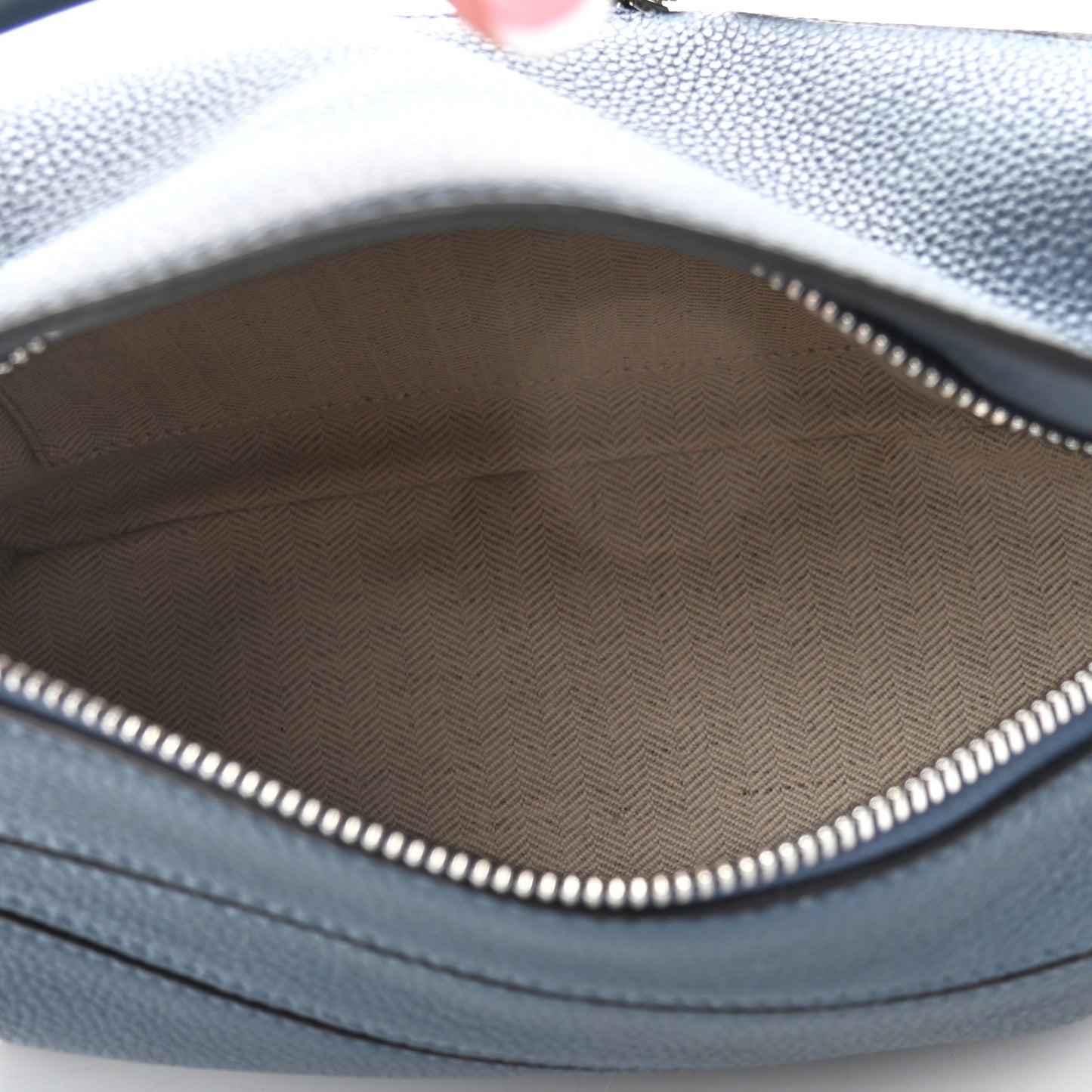 Grained Calfskin Small Puzzle Shoulder Bag Dark Blue