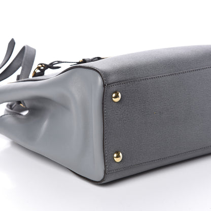 Fendi Vitello Elite Petite 2Jours Tote Grigio Grigio Chiaro 10 of 12