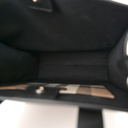 Burberry Calfskin House Check Small N/S Tote Black 5 of 10