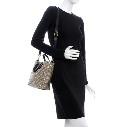 Gucci Soft GG Supreme Monogram Bees Small Crossbody Tote Beige Oro Black 2 of 8