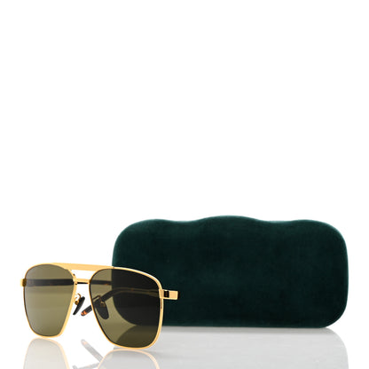 Gucci Metal Aviator Sunglasses GG1164S Gold 8 of 8