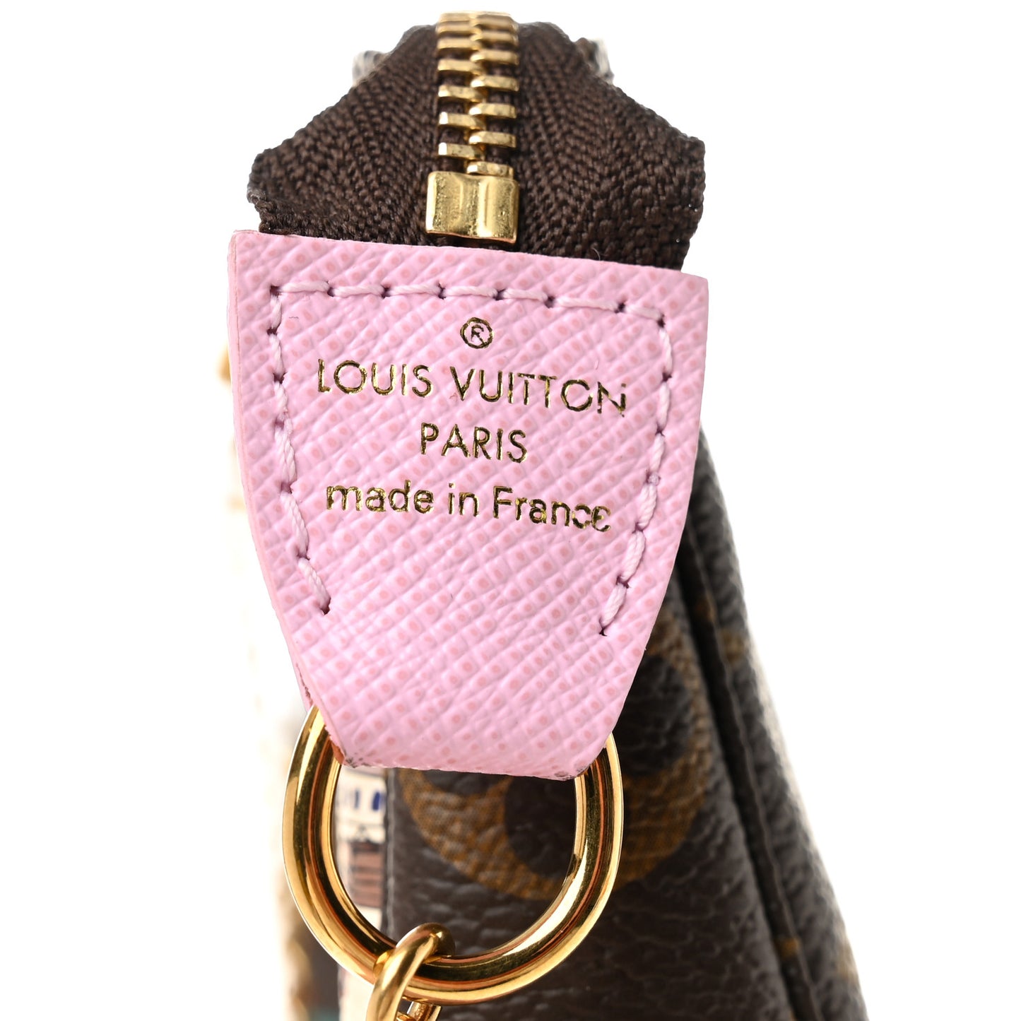 Monogram 2016 Christmas Animation Mini Pochette Accessories Rose Ballerine