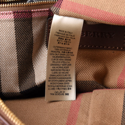 Burberry Calfskin House Check Small Salisbury Tote Brown 7 of 11