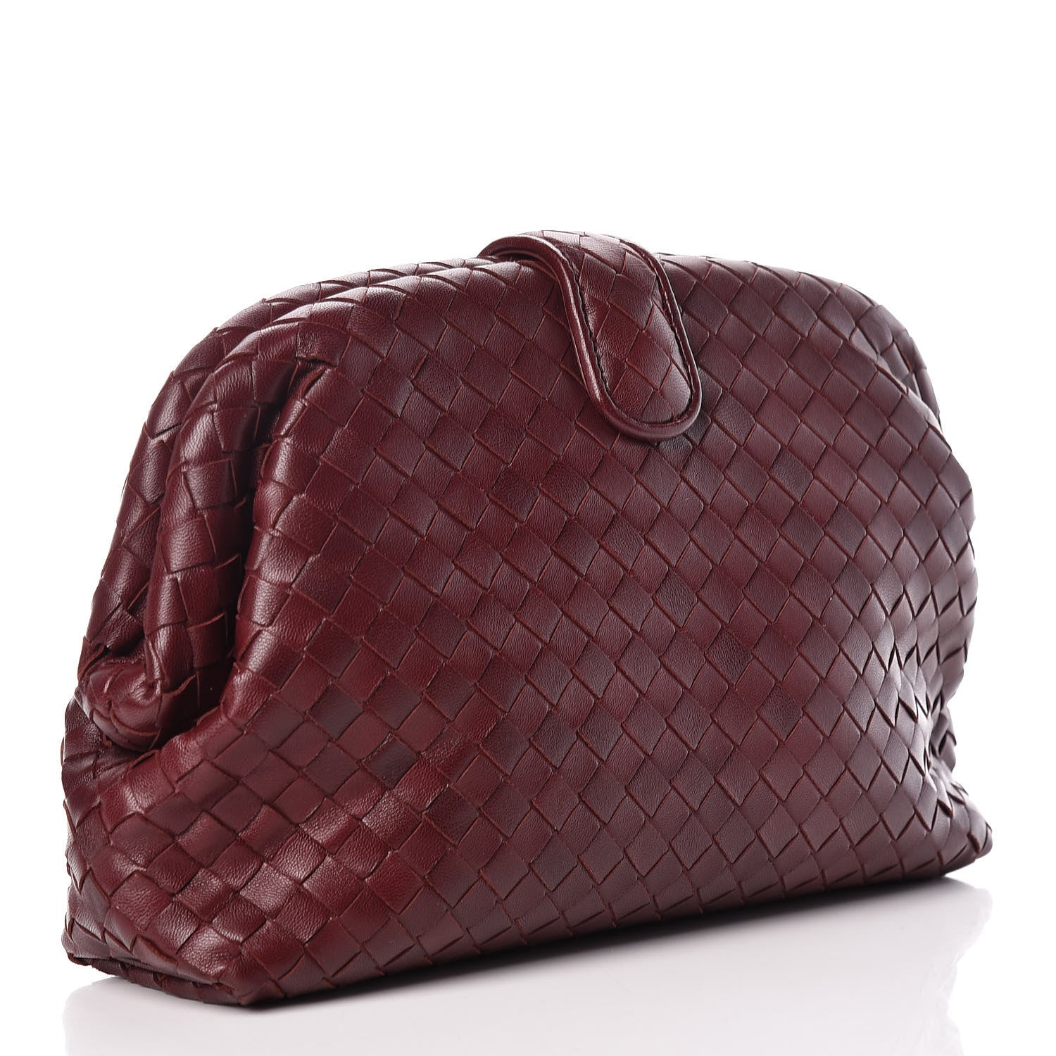Bottega Veneta Nappa Intrecciato The Lauren 1980 Clutch Gigolo Red 3 of 9
