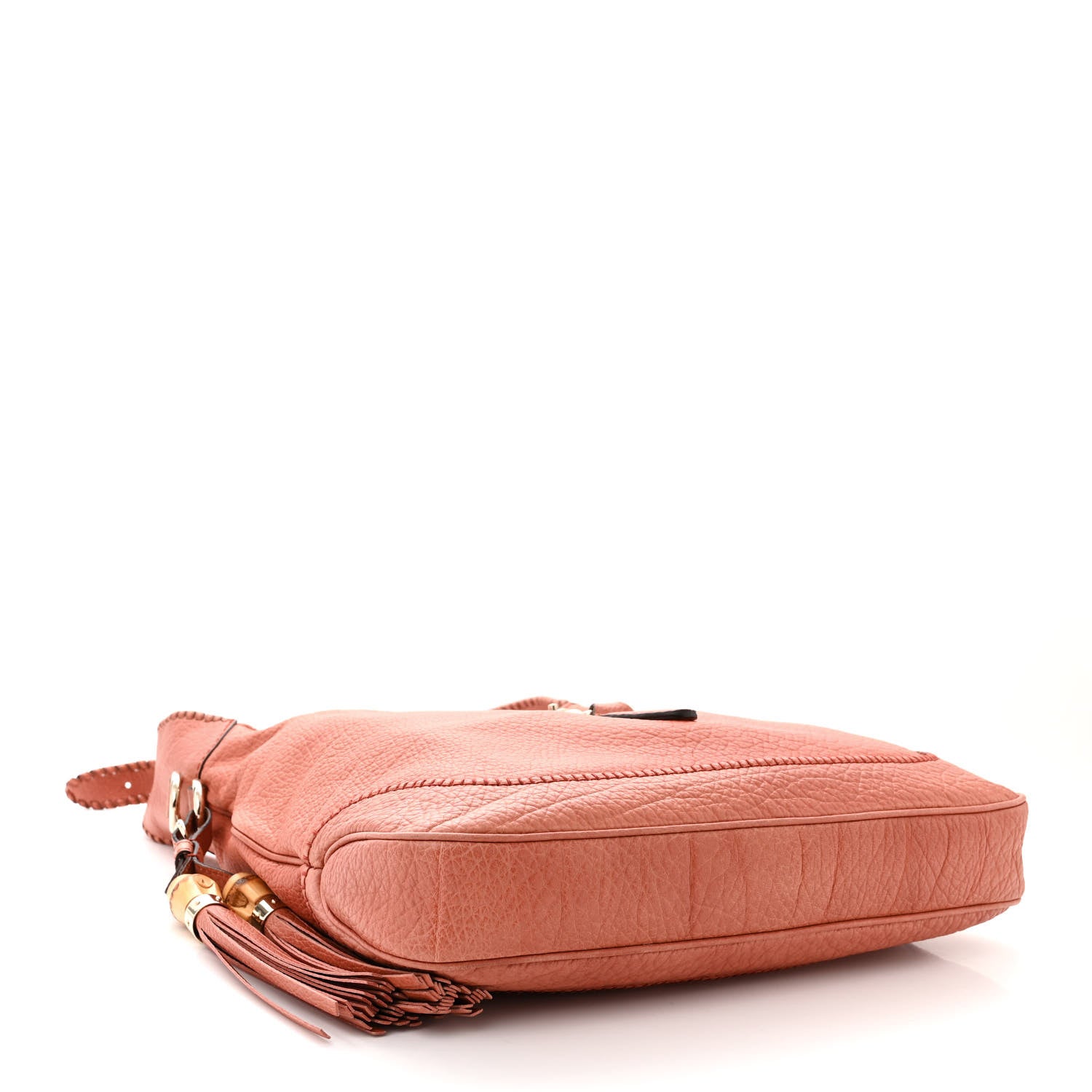 Gucci Pebbled Calfskin Medium New Jackie Shoulder Bag Coral 4 of 15