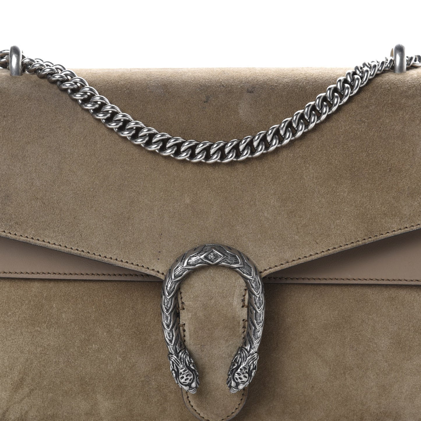 Suede Medium Dionysus Shoulder Bag Taupe