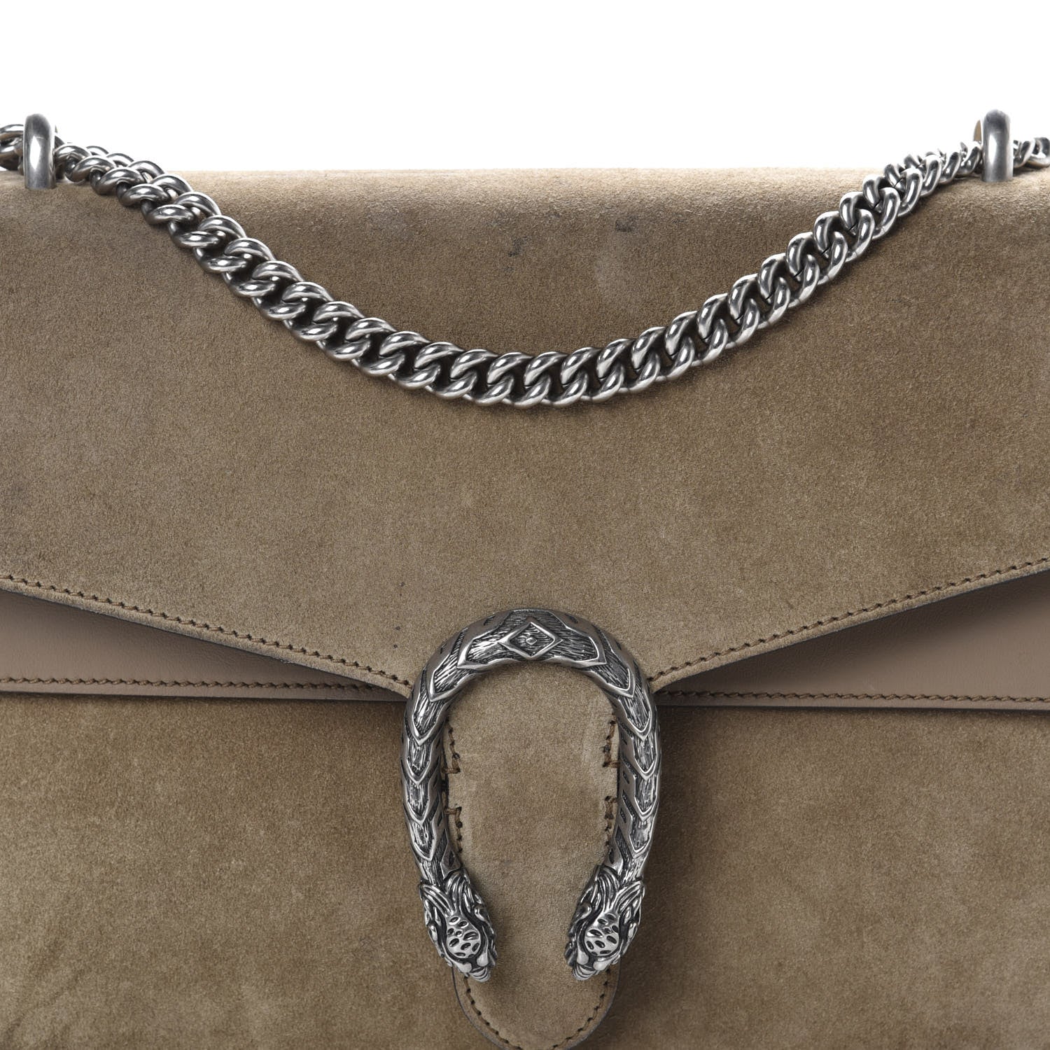 Gucci Suede Medium Dionysus Shoulder Bag Taupe 13 of 14