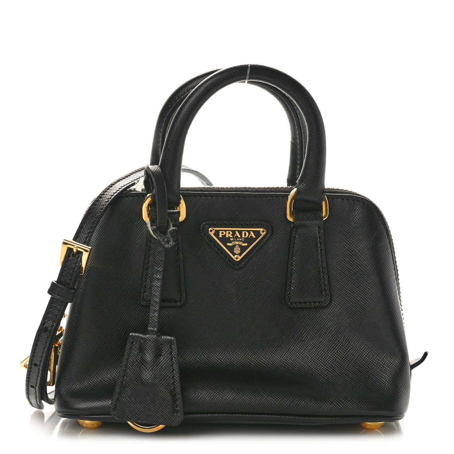 Saffiano Lux Mini Promenade Tote Black