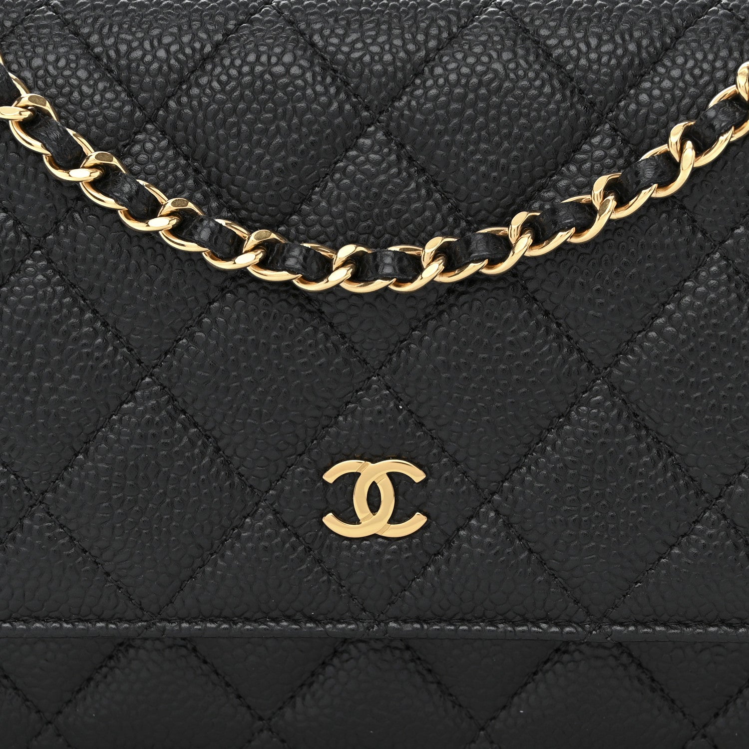 Chanel Caviar Quilted Wallet on Chain WOC Black 9 of 13