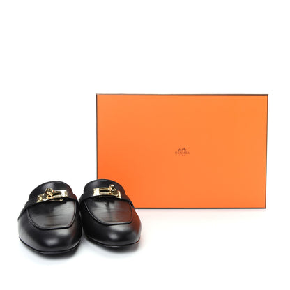 Hermes Goatskin Oz Mules 36 Black 11 of 11