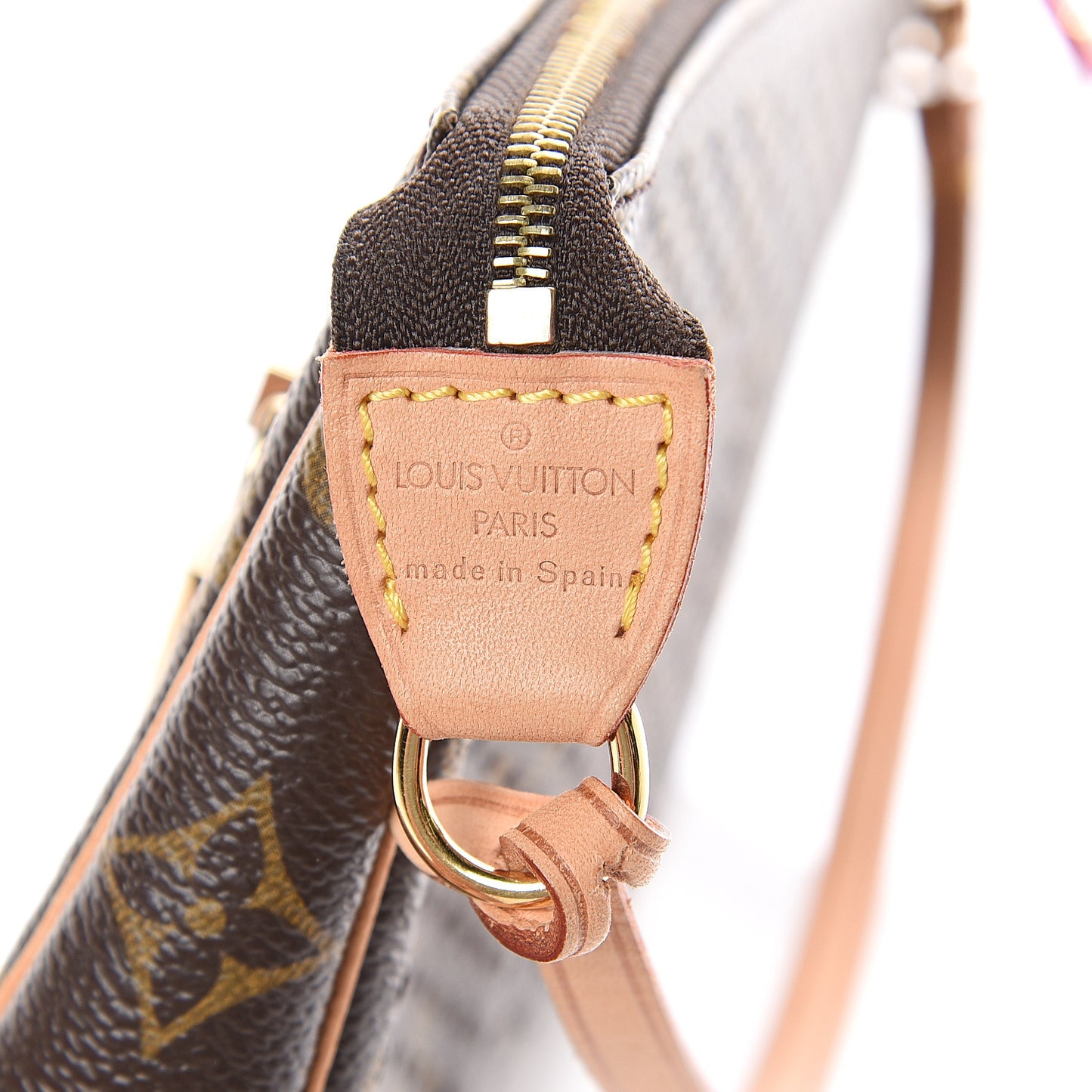 Monogram Perforated Pochette Accessories Bag Fuchsia