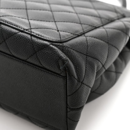 Chanel Caviar Quilted Jumbo Kelly Flap Black 16 of 17