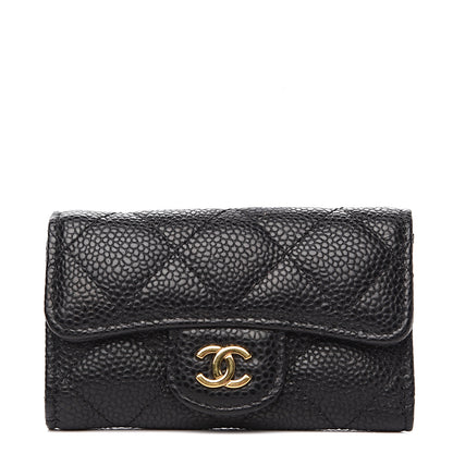 Chanel Caviar Quilted 6 Key Holder Black 1 of 8