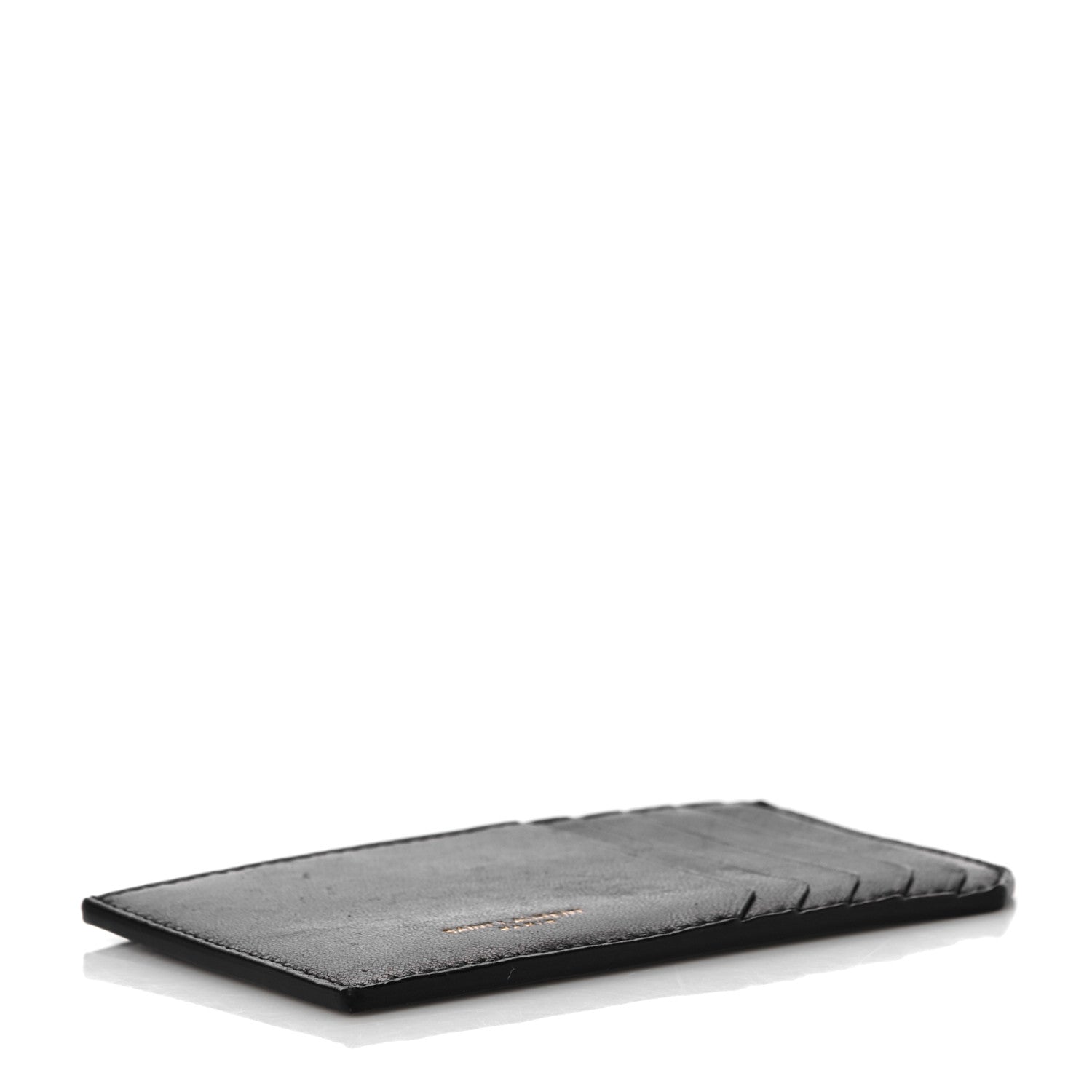 Saint Laurent Calfskin 5 Fragments Zip Pouch Card Holder Black 4 of 12