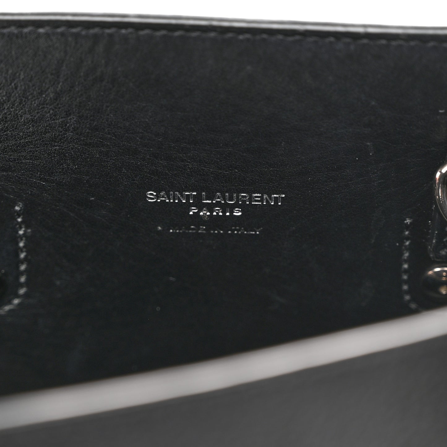 Grained Calfskin Baby Sac De Jour Black