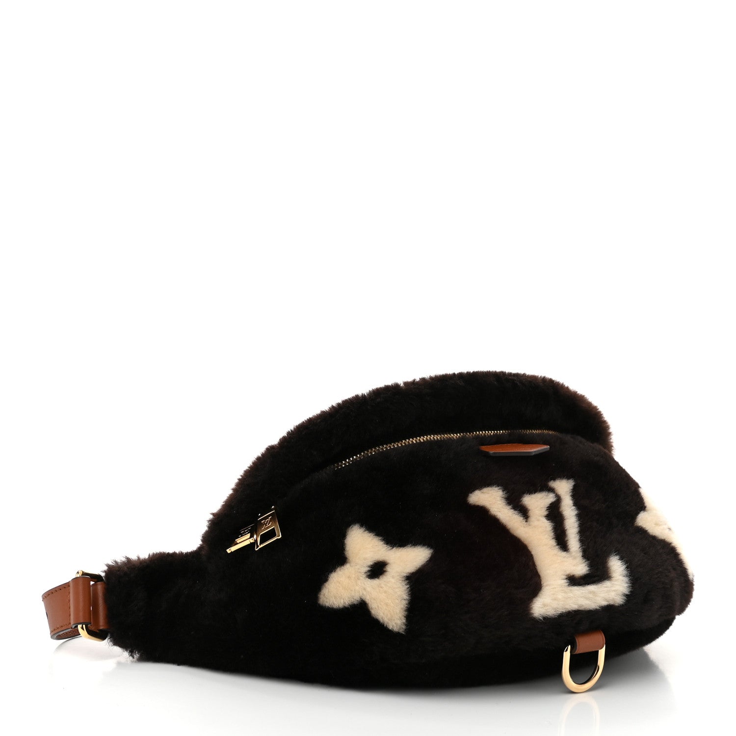 Louis Vuitton Shearling Monogram Bumbag Chocolate Cream 4 of 9