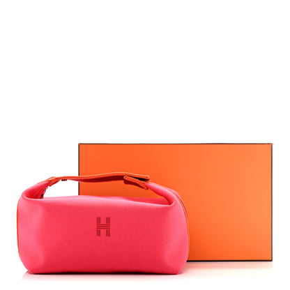 Hermes Canvas Large Bride-A-Brac Pouch Hibiscus 9 of 9