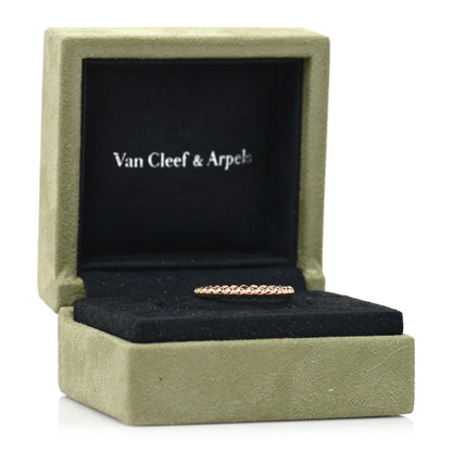 Van Cleef & Arpels 18K Rose Gold Medium  Perlee Ring 58 8.25 5 of 5