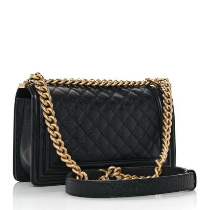 Chanel Caviar Quilted Medium Boy Flap Black 3 of 11