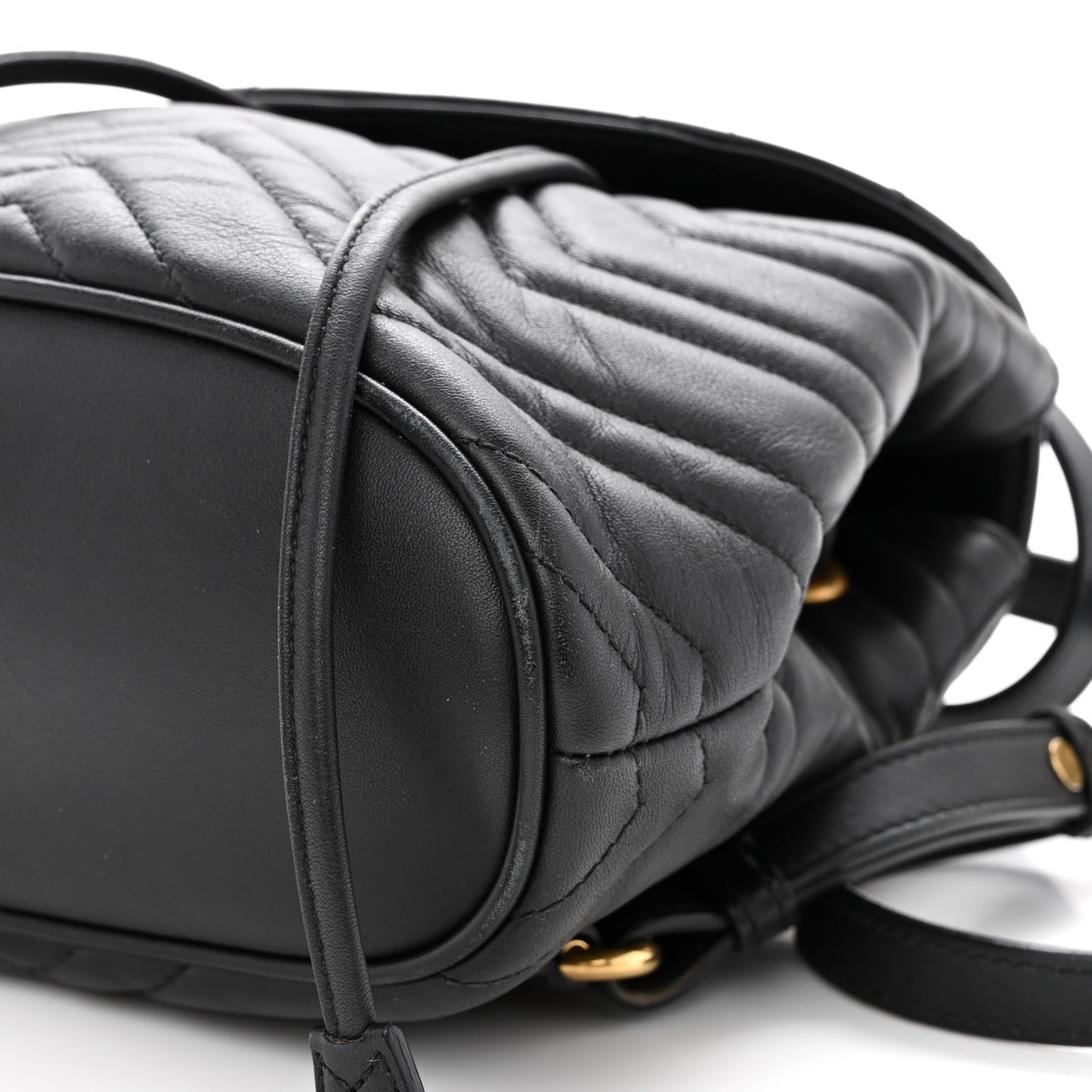 Calfskin Matelasse GG Marmont Flap Backpack Black