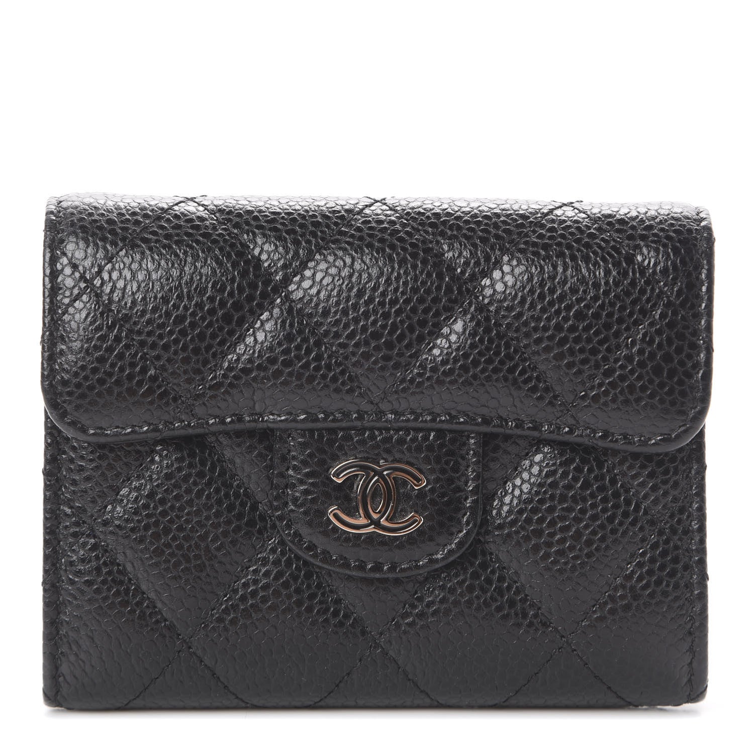 Chanel Caviar Quilted Flap Card Holder Black 1 of 6