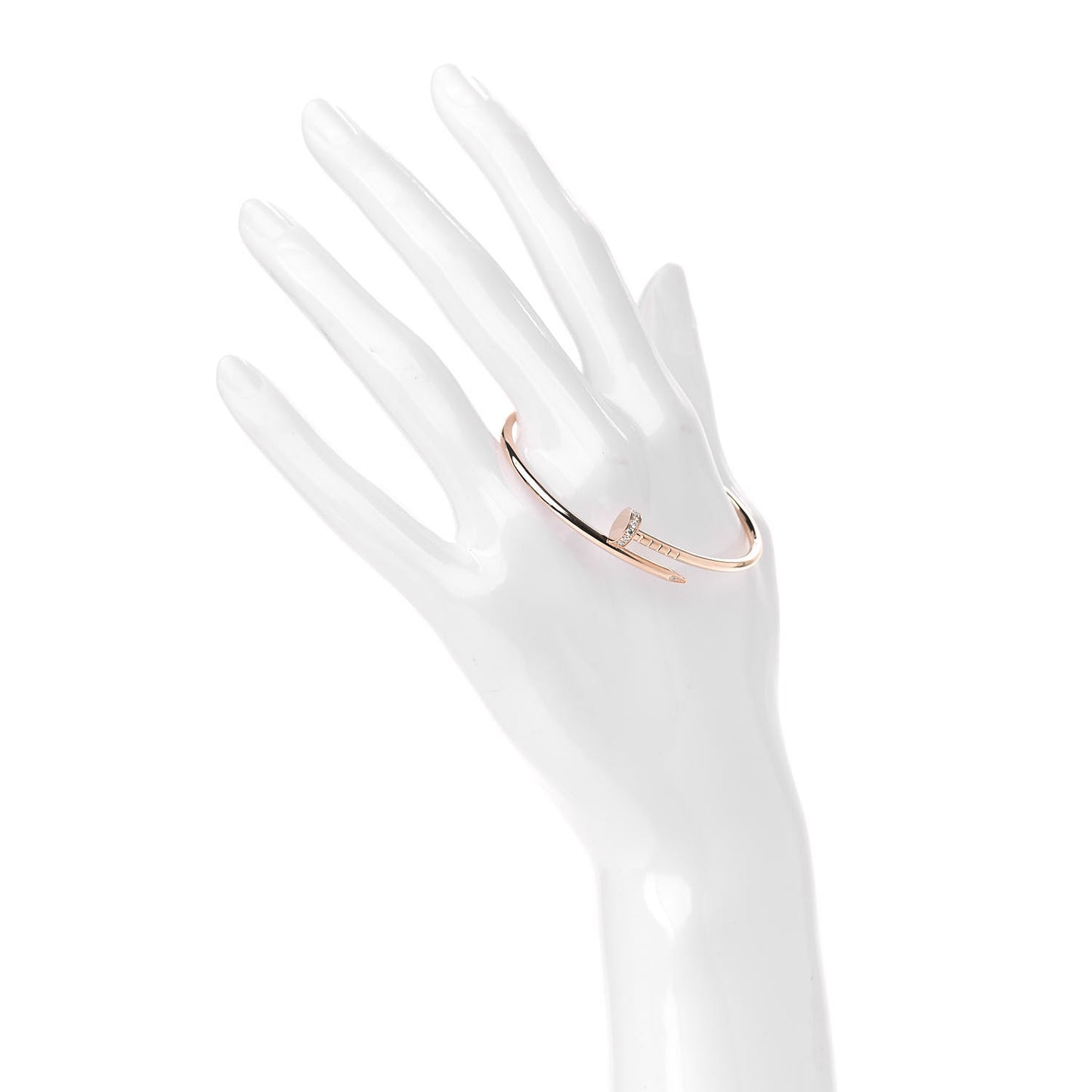 18K Pink Gold Diamond Small Juste Un Clou Bracelet 15