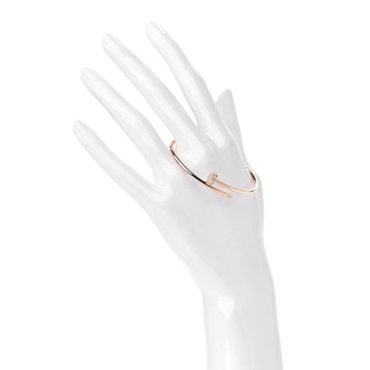 Cartier 18K Pink Gold Diamond Small Juste Un Clou Bracelet 15 2 of 5