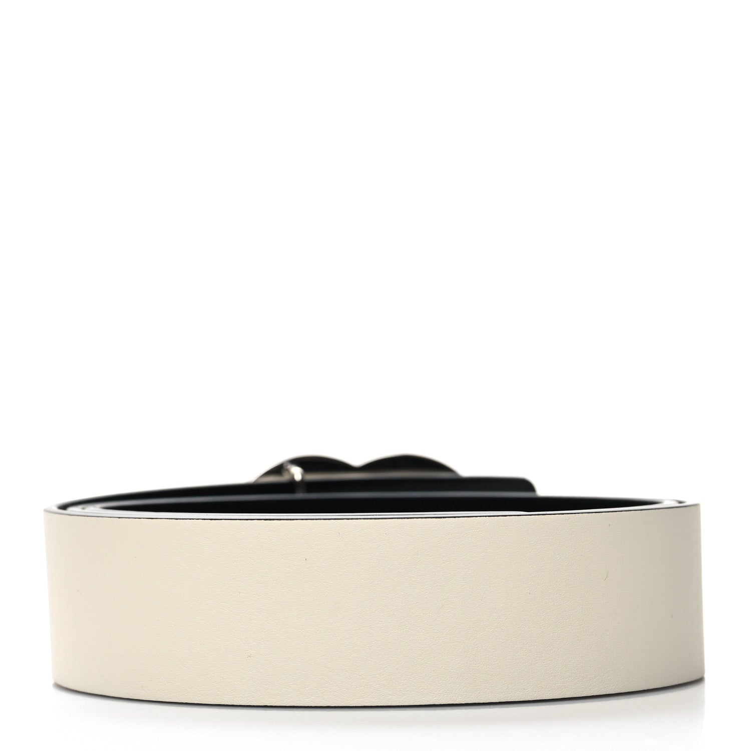 Chanel Patent Calfskin CC Reversible Belt 90/36 White Black 2 of 7