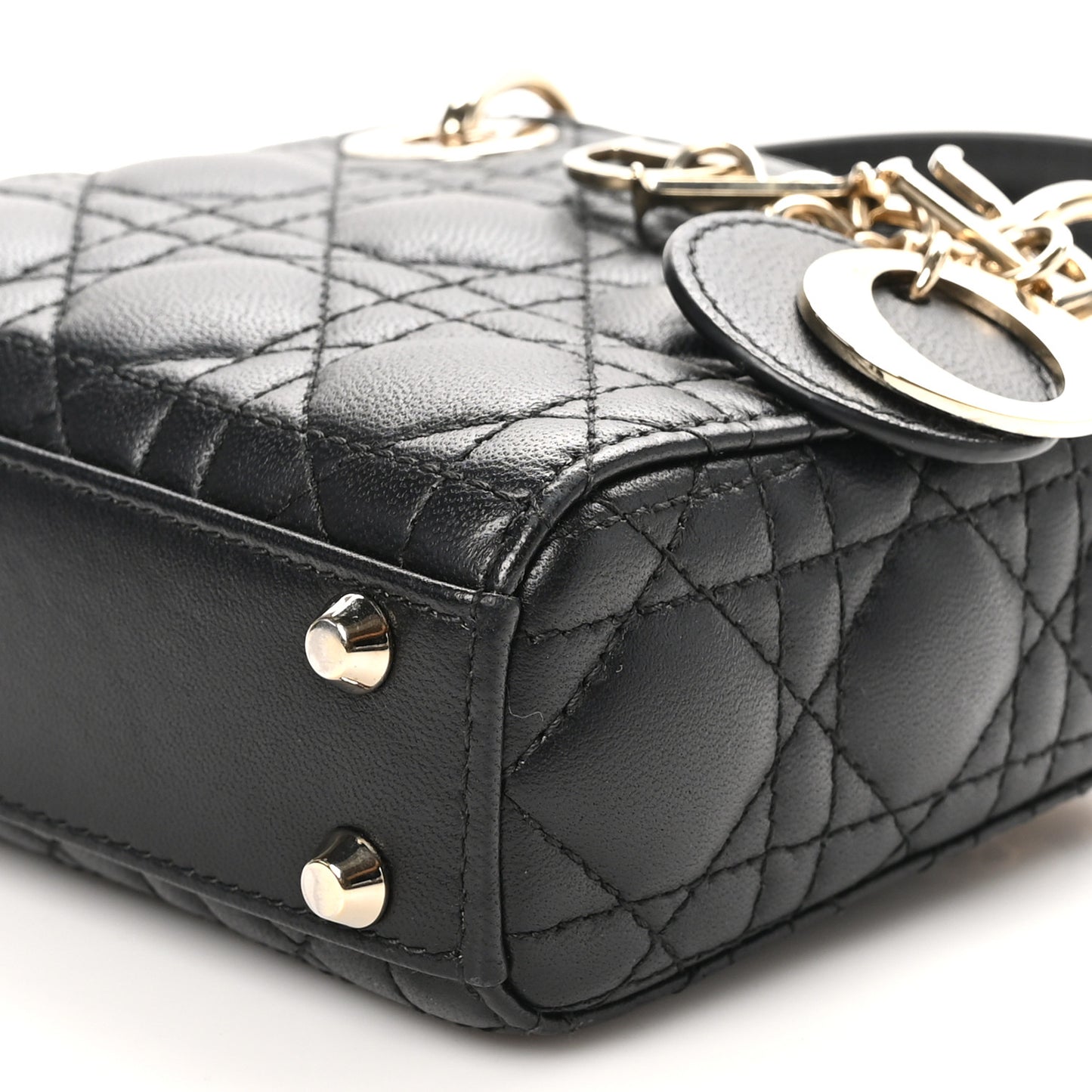 Lambskin Cannage Micro Lady Dior Black