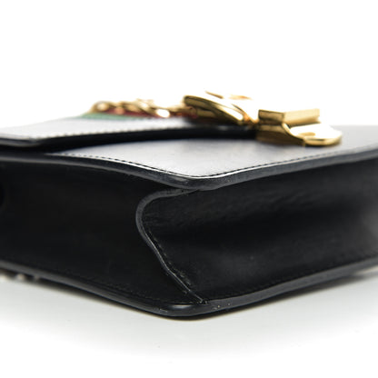 Gucci Calfskin Mini Sylvie Chain Shoulder Bag Black 14 of 17