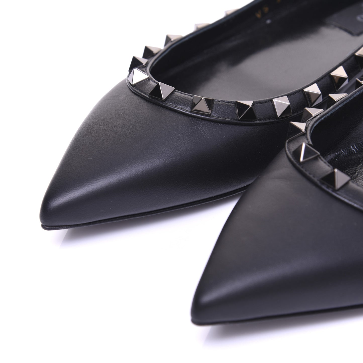 Nappa Rockstud Ballerina Flats 37 Black
