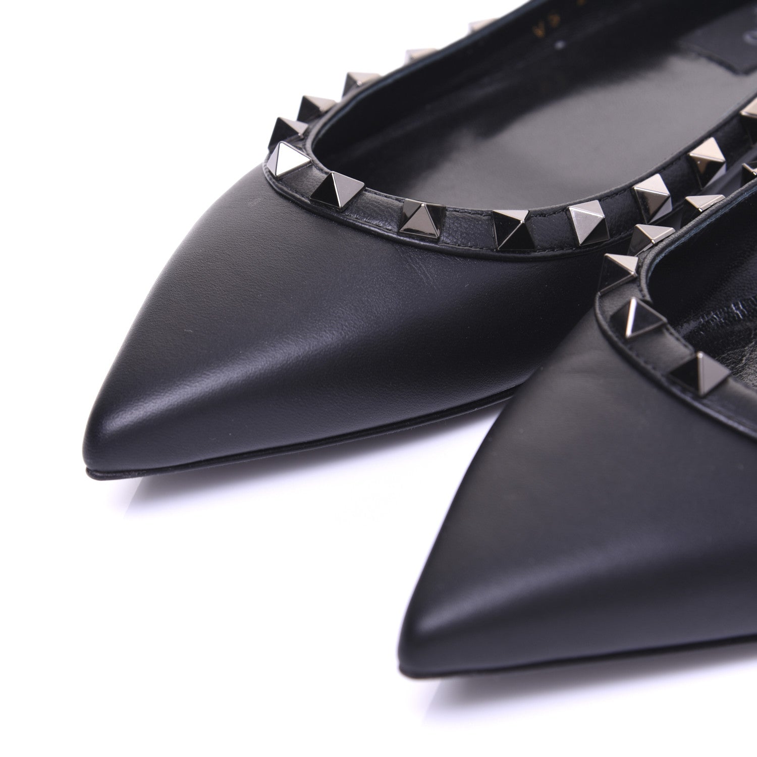 Valentino Garavani Nappa Rockstud Ballerina Flats 37 Black 5 of 13