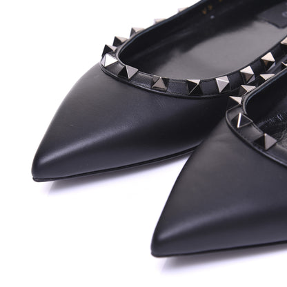 Valentino Garavani Nappa Rockstud Ballerina Flats 37 Black 5 of 13