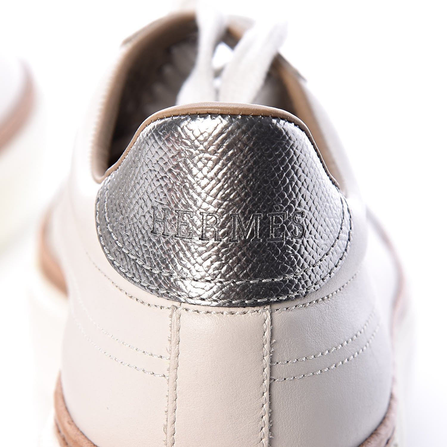 Hermes Calfskin Polo Sneakers 38.5 White 6 of 10