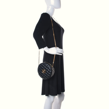 Versace Nappa Quilted Medusa Round Camera Bag Black 2 of 12