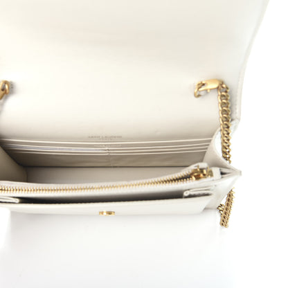 Saint Laurent Calfskin Monogram Sunset Chain Wallet Blanc Vintage 5 of 8
