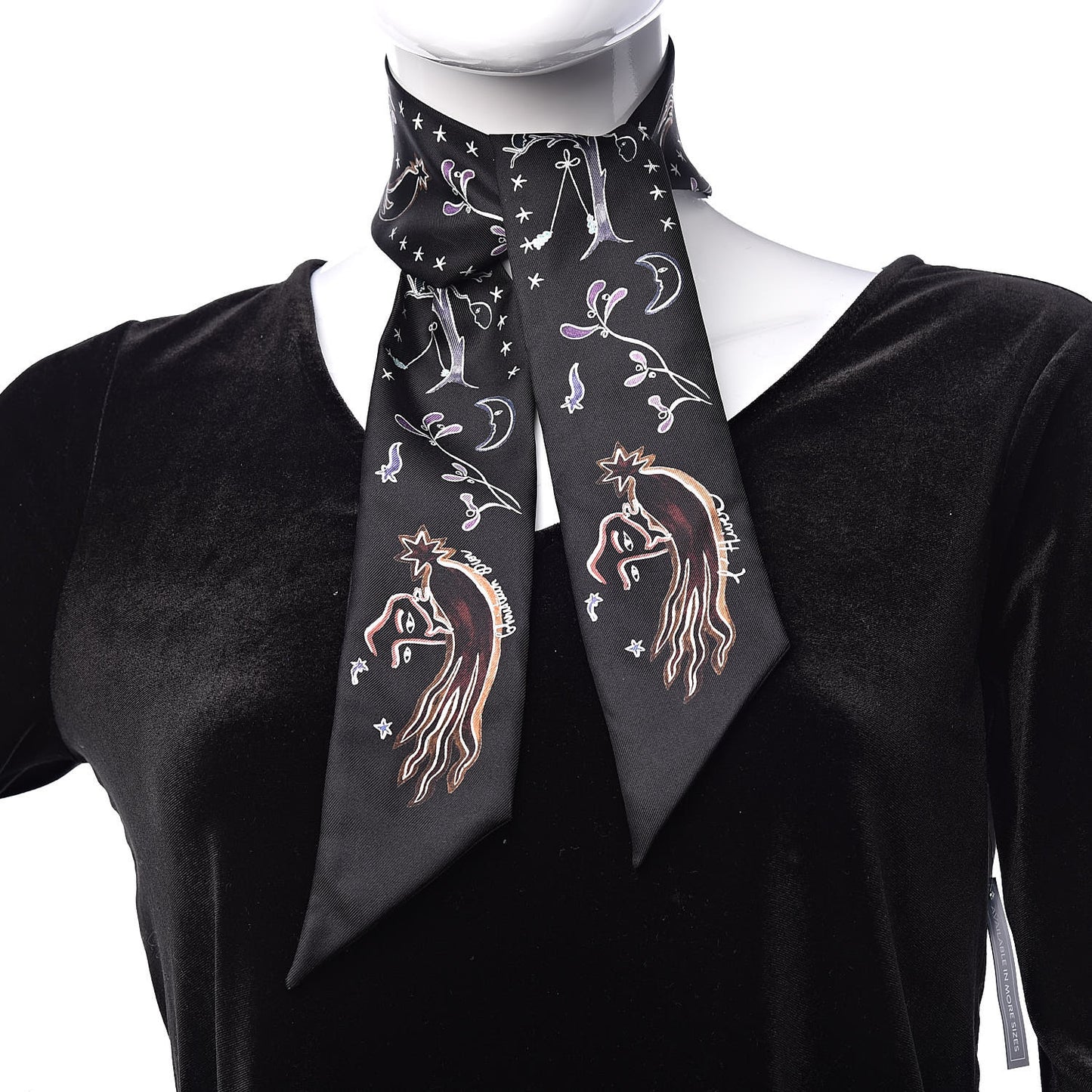 Silk L'Hiver Mitzah Scarf Black