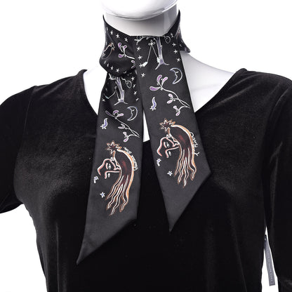 Christian Dior Silk L'Hiver Mitzah Scarf Black 2 of 9