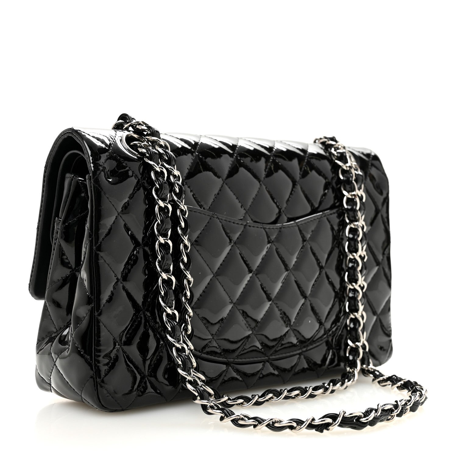 Chanel Patent Quilted Medium Double Flap Black 3 of 10