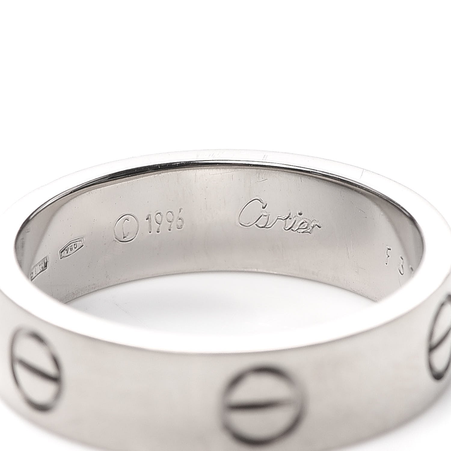 Cartier 18K White Gold 6mm LOVE Ring 59 8.75 5 of 5