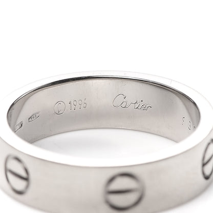 Cartier 18K White Gold 6mm LOVE Ring 59 8.75 5 of 5