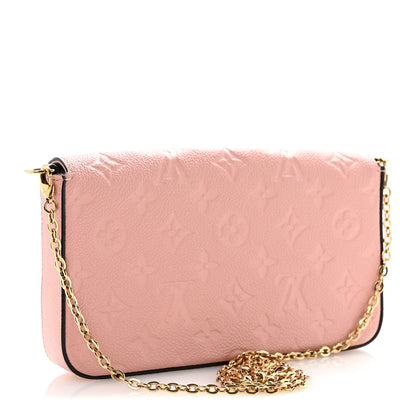 Louis Vuitton Empreinte Pochette Felicie Chain Wallet Rose Poudre 3 of 11